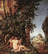 Landscape with Satyr Family ALTDORFER, Albrecht